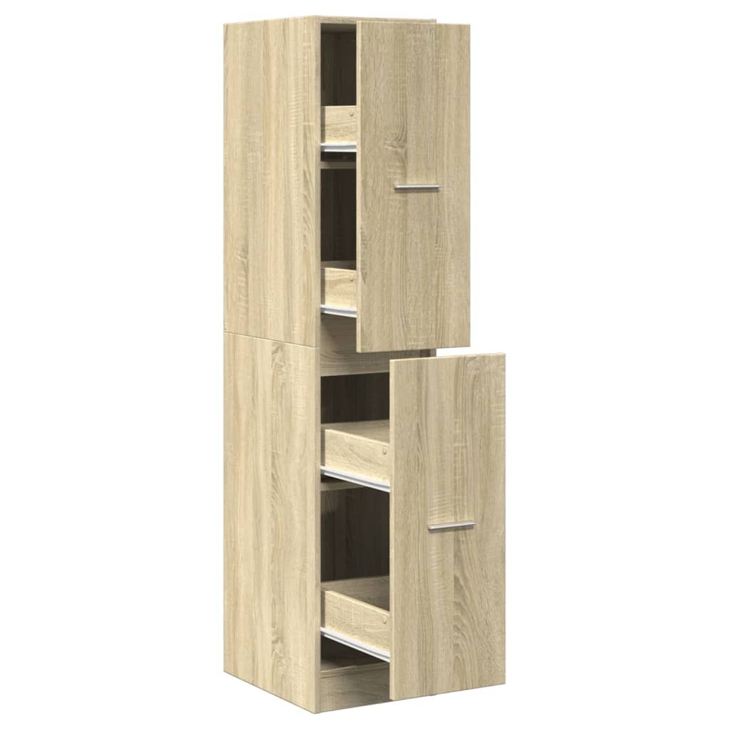 VidaXL Apothekerskast 30x41x144,5 cm bewerkt hout sonoma eikenkleurig