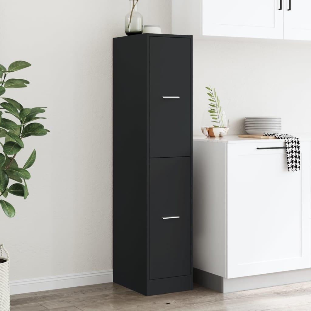 VidaXL Apothekerskast 30x41x144,5 cm bewerkt hout zwart