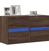VidaXL Tv-wandmeubels met LED 2 st 41x31x45 cm bruin eikenkleurig