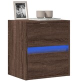VidaXL Tv-wandmeubel met LED-verlichting 41x31x45 cm bruin eikenkleur