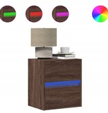 VidaXL Tv-wandmeubel met LED-verlichting 41x31x45 cm bruin eikenkleur