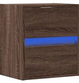 VidaXL Tv-wandmeubel met LED-verlichting 41x31x45 cm bruin eikenkleur