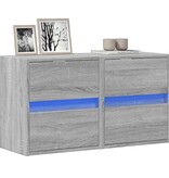 VidaXL Tv-wandmeubels met LED 2 st 41x31x45 cm grijs sonoma eikenkleur