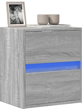 VidaXL Tv-wandmeubel met LED-verlichting 41x31x45 cm grijs sonoma