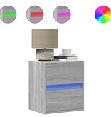 VidaXL Tv-wandmeubel met LED-verlichting 41x31x45 cm grijs sonoma