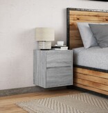 VidaXL Tv-wandmeubel met LED-verlichting 41x31x45 cm grijs sonoma