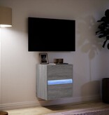 VidaXL Tv-wandmeubel met LED-verlichting 41x31x45 cm grijs sonoma