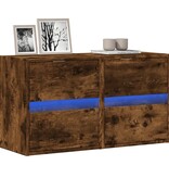 VidaXL Tv-wandmeubels met LED 2 st 41x31x45 cm gerookt eikenkleurig