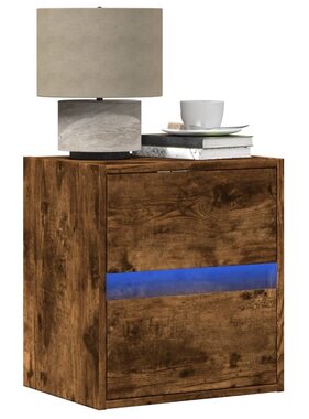 VidaXL Tv-wandmeubel met LED-verlichting 41x31x45 cm gerookt eiken