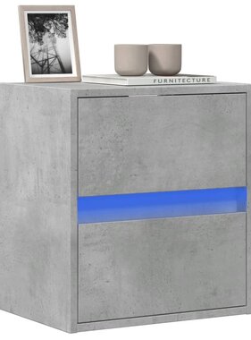 VidaXL Tv-wandmeubel met LED-verlichting 41x31x45 cm betongrijs