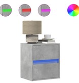 VidaXL Tv-wandmeubel met LED-verlichting 41x31x45 cm betongrijs