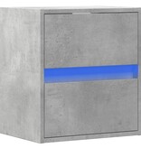 VidaXL Tv-wandmeubel met LED-verlichting 41x31x45 cm betongrijs