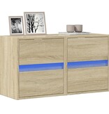 VidaXL Tv-wandmeubels met LED 2 st 41x31x45 cm sonoma eikenkleurig
