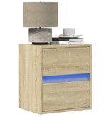 VidaXL Tv-wandmeubel met LED-verlichting 41x31x45 cm sonoma eikenkleur