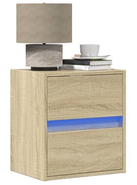 VidaXL Tv-wandmeubel met LED-verlichting 41x31x45 cm sonoma eikenkleur