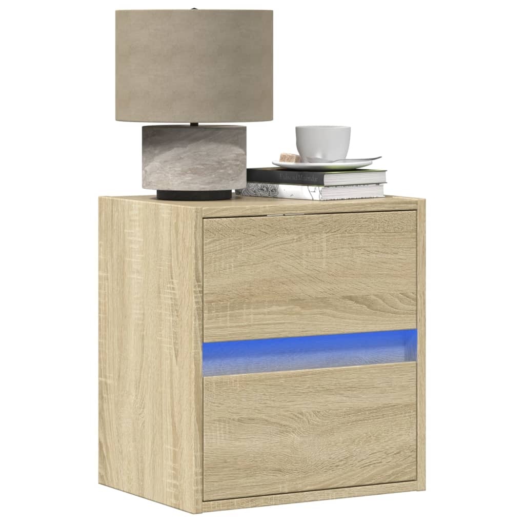 VidaXL Tv-wandmeubel met LED-verlichting 41x31x45 cm sonoma eikenkleur
