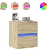 VidaXL Tv-wandmeubel met LED-verlichting 41x31x45 cm sonoma eikenkleur