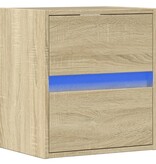 VidaXL Tv-wandmeubel met LED-verlichting 41x31x45 cm sonoma eikenkleur