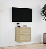 VidaXL Tv-wandmeubel met LED-verlichting 41x31x45 cm sonoma eikenkleur