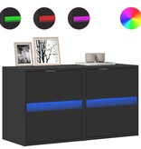 VidaXL Tv-wandmeubels met LED-verlichting 2 st 41x31x45 cm zwart