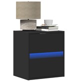 VidaXL Tv-wandmeubel met LED-verlichting 41x31x45 cm zwart