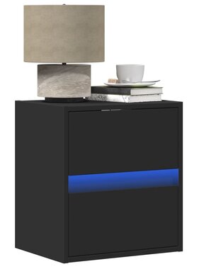 VidaXL Tv-wandmeubel met LED-verlichting 41x31x45 cm zwart