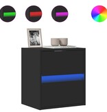 VidaXL Tv-wandmeubel met LED-verlichting 41x31x45 cm zwart