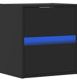 VidaXL Tv-wandmeubel met LED-verlichting 41x31x45 cm zwart
