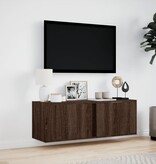 VidaXL Tv-wandmeubel met LED-verlichting 100x31x35 cm bruin eikenkleur