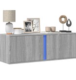 VidaXL Tv-wandmeubel met LED-verlichting 100x31x35 cm grijs sonoma