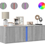 VidaXL Tv-wandmeubel met LED-verlichting 100x31x35 cm grijs sonoma