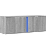 VidaXL Tv-wandmeubel met LED-verlichting 100x31x35 cm grijs sonoma