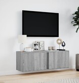 VidaXL Tv-wandmeubel met LED-verlichting 100x31x35 cm grijs sonoma
