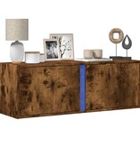 VidaXL Tv-wandmeubel met LED-verlichting 100x31x35 cm gerookt eiken