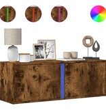 VidaXL Tv-wandmeubel met LED-verlichting 100x31x35 cm gerookt eiken