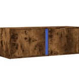VidaXL Tv-wandmeubel met LED-verlichting 100x31x35 cm gerookt eiken