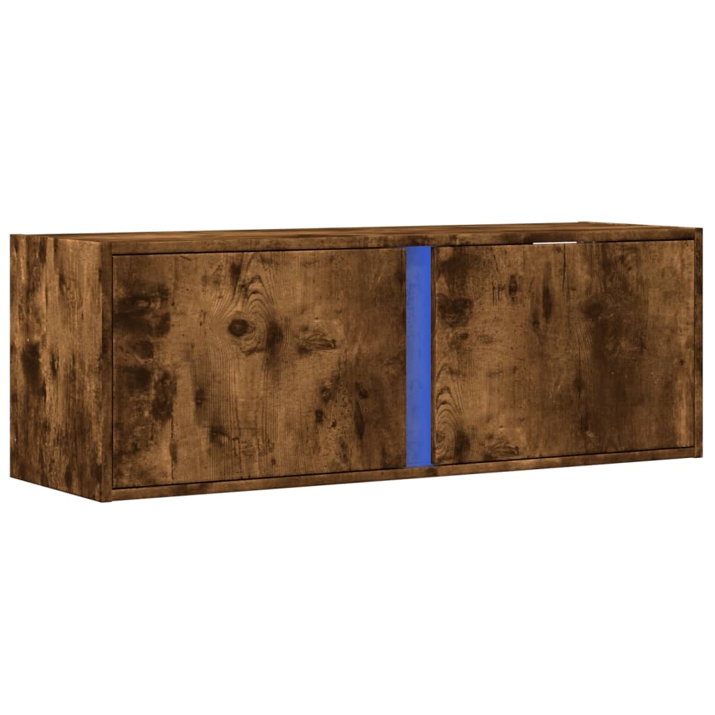 VidaXL Tv-wandmeubel met LED-verlichting 100x31x35 cm gerookt eiken