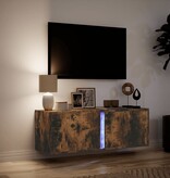 VidaXL Tv-wandmeubel met LED-verlichting 100x31x35 cm gerookt eiken