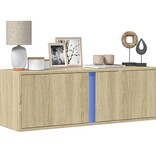 VidaXL Tv-wandmeubel met LED-verlichting 100x31x35 cm sonoma eiken