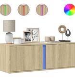 VidaXL Tv-wandmeubel met LED-verlichting 100x31x35 cm sonoma eiken