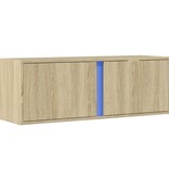 VidaXL Tv-wandmeubel met LED-verlichting 100x31x35 cm sonoma eiken