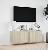 VidaXL Tv-wandmeubel met LED-verlichting 100x31x35 cm sonoma eiken