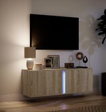 VidaXL Tv-wandmeubel met LED-verlichting 100x31x35 cm sonoma eiken