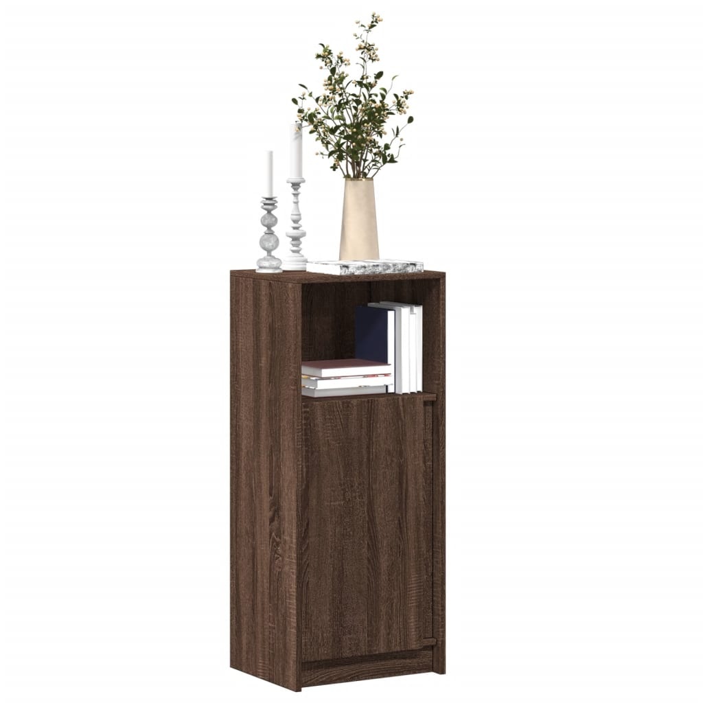 VidaXL Dressoir met LED 42,5x34x100 cm bewerkt hout bruin eikenkleur