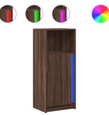 VidaXL Dressoir met LED 42,5x34x100 cm bewerkt hout bruin eikenkleur