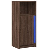 VidaXL Dressoir met LED 42,5x34x100 cm bewerkt hout bruin eikenkleur