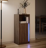 VidaXL Dressoir met LED 42,5x34x100 cm bewerkt hout bruin eikenkleur