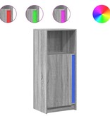 VidaXL Dressoir met LED 42,5x34x100 cm bewerkt hout grijs sonoma eiken