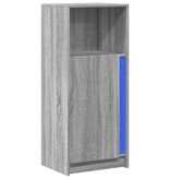 VidaXL Dressoir met LED 42,5x34x100 cm bewerkt hout grijs sonoma eiken