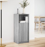 VidaXL Dressoir met LED 42,5x34x100 cm bewerkt hout grijs sonoma eiken